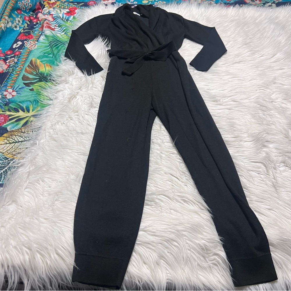 Sskein 100% Wool Chic Black Women's Jumpsuit